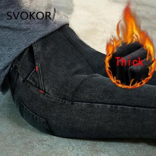 SVOKOR Plus Size Winter Thick Leggings Women Velvet Keep Warm Fashion High Waist Pockets Legging Casual Slimming Pencil Pants