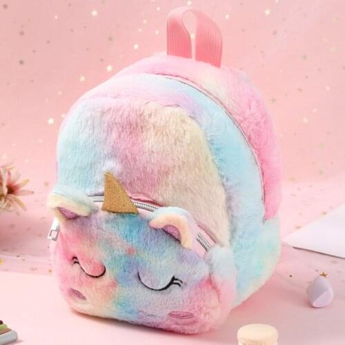 Cute Unicorn Bag Mini Unicorn Backpack Bags Mini Pink Back Pack Schoolbag Plush Unicorn Backpack Childrens Cartoon School Bag