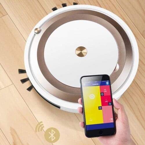 Mini Wireless Auto Robotic Vacuums With Cleaning Timer No Dead Ends Super Quiet Wet/Dry Use for All Flat Floor