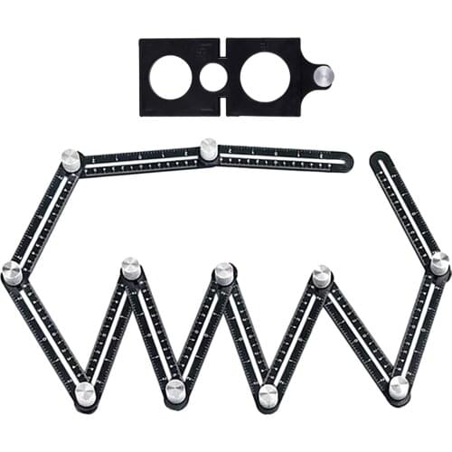 Multi Angle Measuring Ruler High Precision 12- Folding Angle Finder Template Tool Brick Tile Wood Corner Positioning Tools