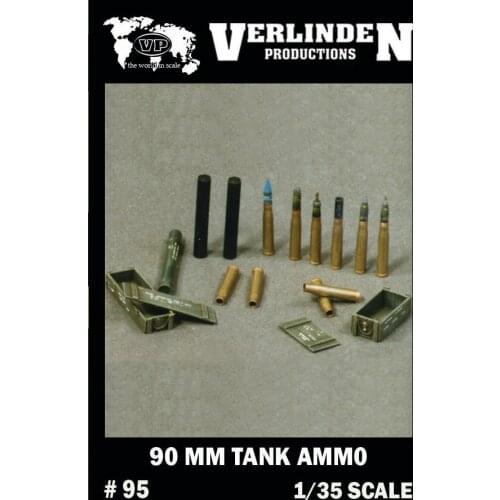 1/35 Scale 90MM TANK AMMO Resin Accessory Kits,VERLINDEN #95 Unassembled Uncolored