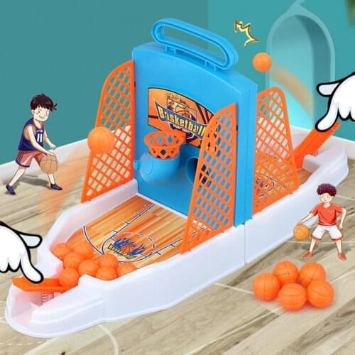 Single/Double Play Desktop Finger Ejection Basketball Shooting Toy Parent-Child Game for Children