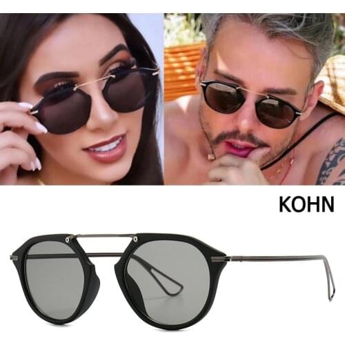 JackJad 2020 Fashion Cool KOHN Style Vintage Round Sunglasses Classic Eyewear Frame Brand Design Sun Glasses Oculos De Sol 0686