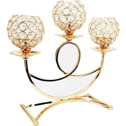 3-arms Candle Holder Religious Activities Decorations Wedding Centerpieces Votive Holder Candlestick For Home Decoration