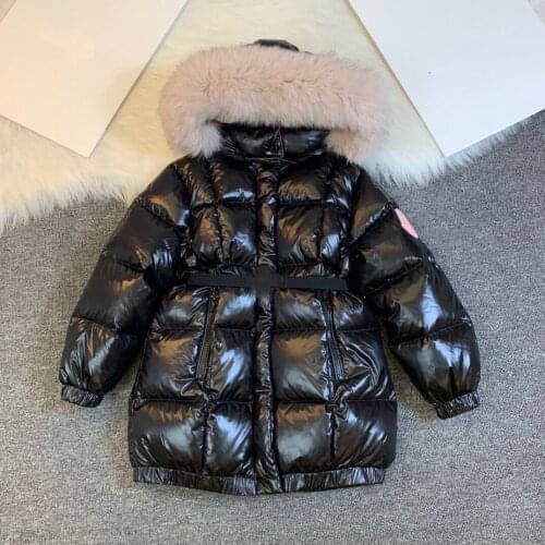 Top Brand ChildrenS Down Jacket Fur Collar Boys Girl New Thicker Infant ChildrenS Clothing Jacket Winter Girls Fur Coat Hl71