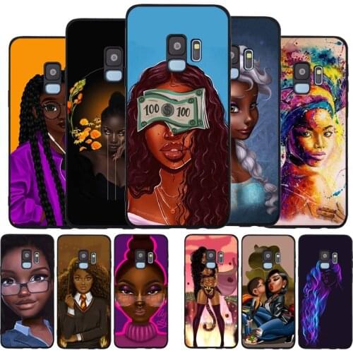 Queen Afro Melanin Poppin Black TPU Silicone Soft Phone Case For Samsung Galaxy S20 S10 S9 S8 Plus Lite NOTE 10 9 8 S7 EDGE