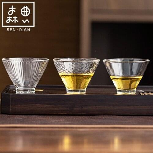 SENDIAN Japanese Handmade Glass Hat Cup High Temperature Resistant Glass Tea Cup 2021 New Office And Home Tea Set Accessories