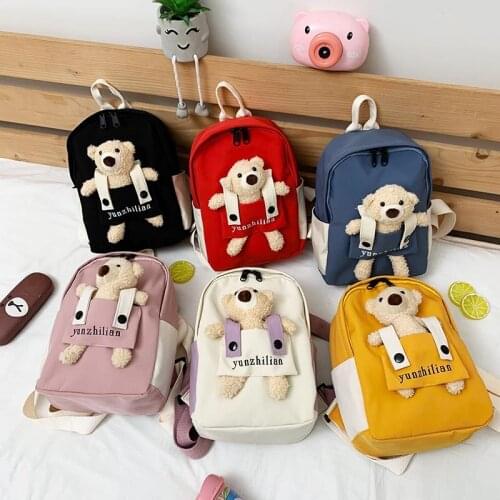 New Kawaii Bear Kids Baby Toddler School Bags Backpack Kindergarten Schoolbag For Girls Boys 3d Cartoon Animal Backpack