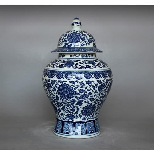 Blue And White Chinese ceramic ginger jars Antique Porcelain temple jars home decoration temple ceramic jar