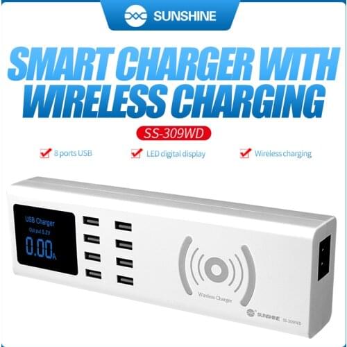 SUNSHINE 8 Port USB Quick Charger Mobile Phone Adapter Wireless Chargers Charging Station For iPhone Huawei Xiaomi tables