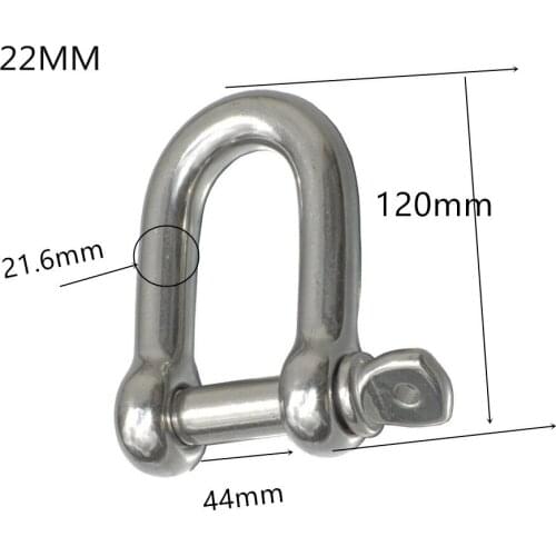 Stainless Steel U Shape Shackles with Screw Pin for Boating Anchor Accessories