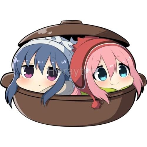 Car Styling Vinyl Stickers for Cartoon YuruCamp Funny Anime Graphics Motor Bikes Keyboard Decal Waterproof