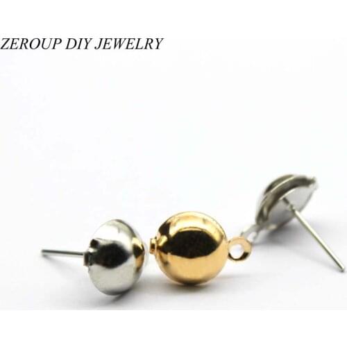 Round Belt Hanging Earrings Pins Hook Block Ear Clip Handmade Supplies for Jewelry Making Findings Accessories Material 20pcs