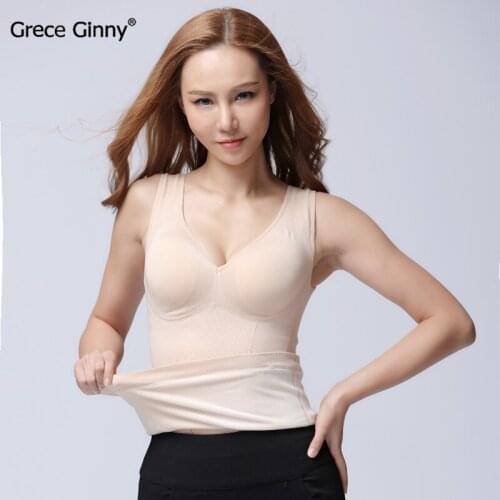 Winter plus velvet warm-fitted body shaping underwear to avoid wearing a bra to sculpt body contour shaping inserts desirable