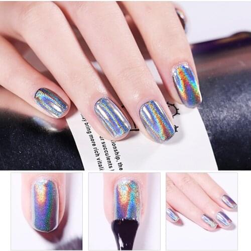 1 Box Glitter for Nails Holographic Dip Powder Mirror Polishing Chrome Pigments Nail Art Decorations Laser Dazzling Dust