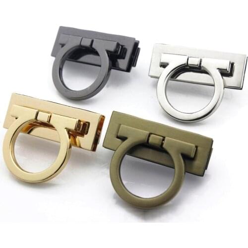 1pcs Metal Clasp Turn Lock Folding lock Zinc Alloy Twist Lock For Bags Handbag Craft Bag Purse High Quality Hardware Accessories