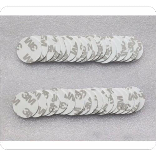 100pcs/lot 3M sticker Round Shape 25mm NFC Tag Ntag216 888 Bytes PVC Coin Cards Used For Android,IOS And All NFC Phone