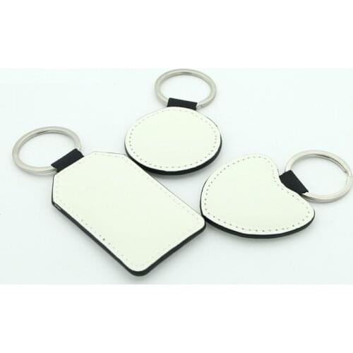 100pcs/Lot sublimation blanks heat transfer printing DIY gift Notepad PU Leather Key chain Sublimation blank