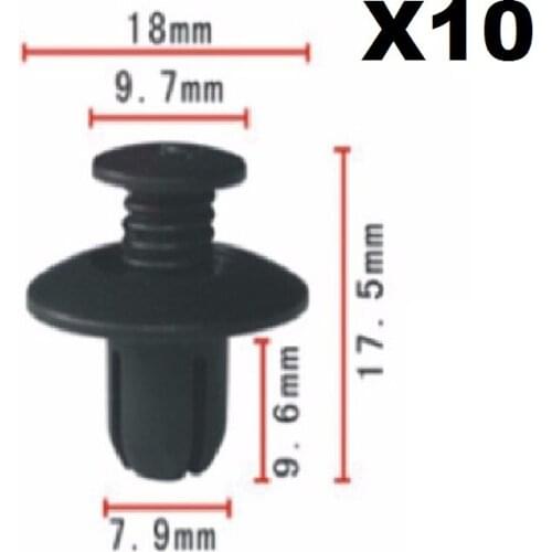 A146 - DOOR MOULDING TRIM STRIP CLIPS RUBSTRIP X10 Plastic Clips