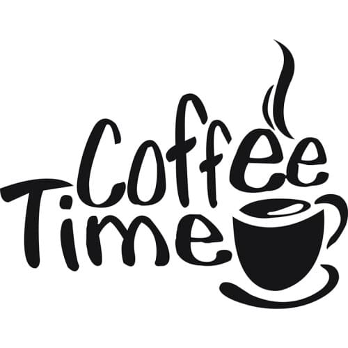 Free Shipping New Coffee Word Kitchen Quote Vinyl Decal Art Wall Sticker Home Decoration