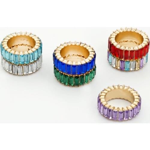 Shining Square Acrylic Rings for Women Gold Color 2019 Fashion Finger Jewelry Party Daily Ring Female Gift New Hot