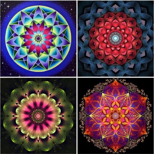 DIY Full Drills Squa reRound Diamond Painting Mandala Cross Stitch Geometry Art Embroidery Picture Of Rhinestones Handmake Gift