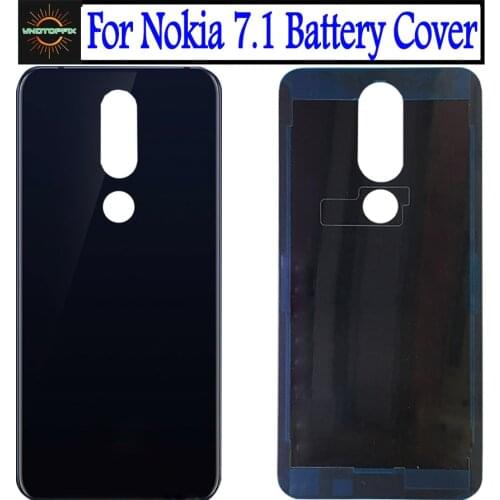 For Nokia 7.1 Battery Cover Case Rear panel Replacement For Nokia 7.1Back Battery Cover TA-1100 TA-1095 TA-1085 Back Glass