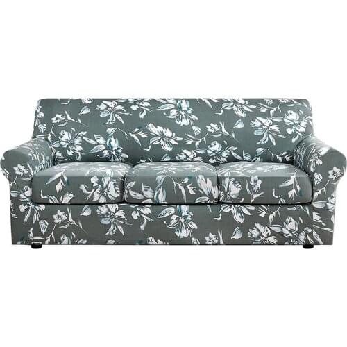 Stretch 4 Pieces Sofa Covers for 3 Cushion Couch Covers Sofa Slipcovers Feature Soft Thick Bouncy Modern Style Combination Kit