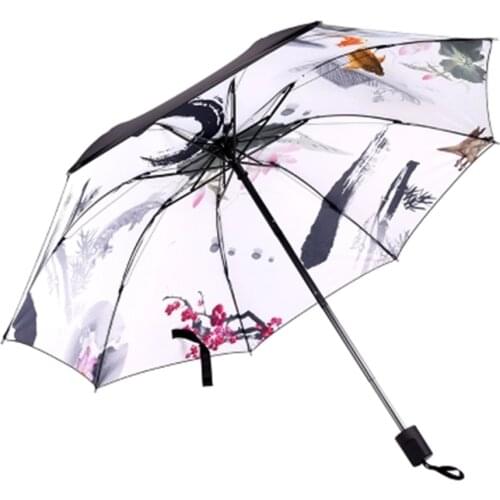 Art Chinese Umbrella Rain Women Flowers Clear Uv Umbrella Corporation Men Gift Ideas Parasol Van Gogh Blade Runner Usefull Cute