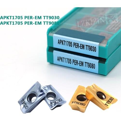 10PCS APKT1705 PER EM TT9080 TT9030 Original Carbide insert CNC Milling Turning Tool Lathe cutter Tool APKT turning insert
