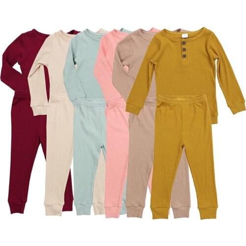 Kaiya Angel Spring Fall Kids Baby Boy Girl Clothes Set Soft Stretch Cotton Tops Undershirt + Ruffle Leggings Pants 5PCS/lot 2020