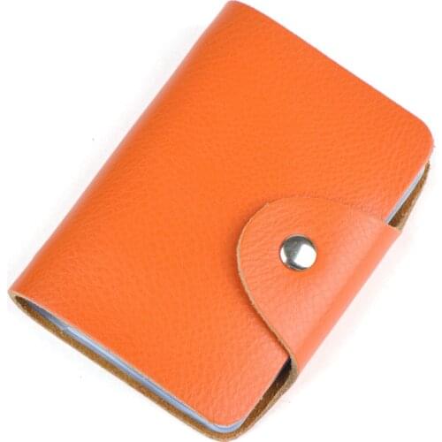 Genuine Leather 26PCS card slot Card Holder Housekeeper Multifunction Hasp Credit Card Cover Case Women Men Card Wallet