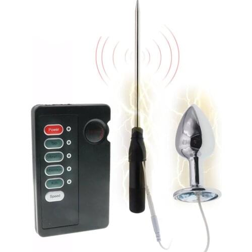 Male Urethral Vibrating Dilator Electric Shock Penis Plug 12 Modes Urethra Vibrator Electro Anal Plug Masturbation Sex Toys Men