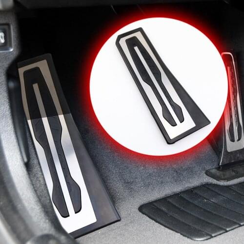No Drill Antiskid Steel Pad Kit Fit For BMW 5 6 7 Series X3 X4 Z4 Accessories Foot Rest Pedal Plate Floor Mat Cover Carpet Trim