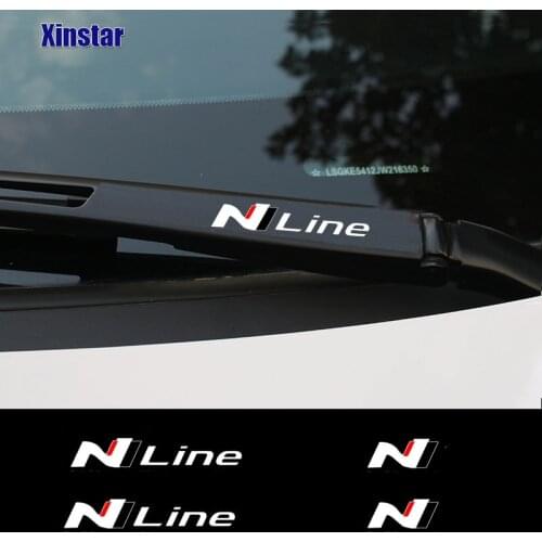 4Pcs Nline Car Windshield Wiper Sticker For Hyundai i10 i20 i30 i40 ix35 TUCSON Elantra SONATA GENESIS SOLARIS VEOSTER ACCENT
