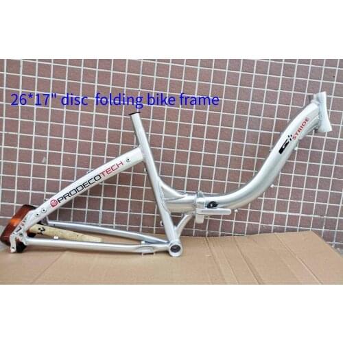 New Aluminum 26 27.5 700C MTB Suspension Folding Bike Frame Disc Brake Foldable DH Mountain Bicycle Frameset bicycle parts