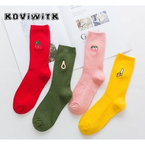 Autumn Warm Socks Cute French Bulldog Embroidery Four Colors Cotton Knitting Winter harajuku anke Female