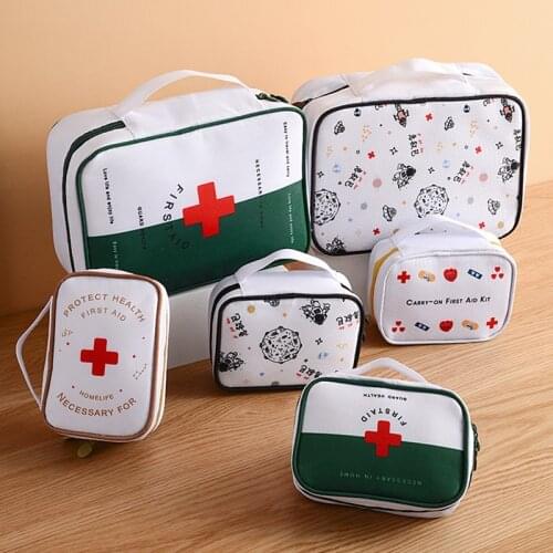New Outdoor Travel Portable Medicine Box Large Capacity Portable Medicine Adventure Vehicle Household Fabric First Aid Kit Bag