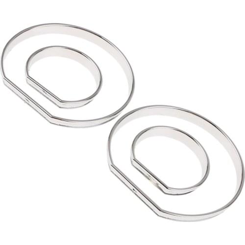 Silver Speedo Meter Gauge Dial Rings Bezel Trim AC Tech Sport For BMW M3 E46