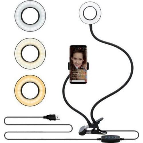 Tripod for mobile phone Live LED light USB small clip self timer beautiful tiktok Tripods for iphone 11 12 12 pro Samsung xiaomi