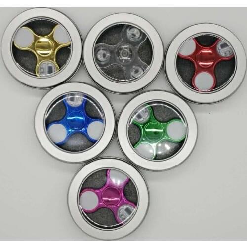 Luminous LED Light Fidget Spinner Hand Top Spinners Glow In Dark Light EDC Figet Spiner Finger Stress Relief Toys