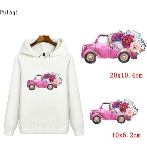 Iron On patches For Clothing Applique DIY Car/Flower Patch Heat Transfer Vinyl Patches Thermal Sticker On Clothes Fashion Patch