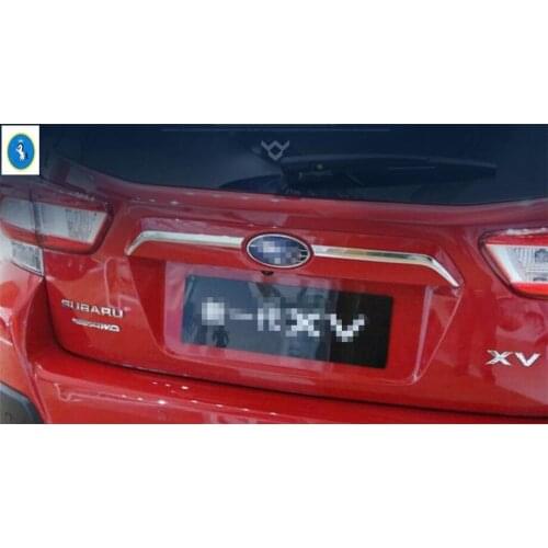 Yimaautotrims Bright Auto Accessory Rear Tail Trunk Upper Strip Streamer Cover Trim For Subaru XV Crosstrek 2017 2018 2019 2020