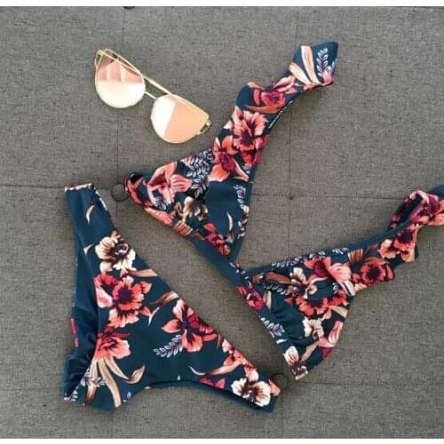 Women Push-up Padded Bikini 2019 Hot Retro Swimsuit Print Swimwear Girls Beachwear Female Bathing Suit Swimming Suit Biquini