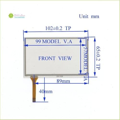 ZhiYuSun GW-1028 102mm*65mm NEW 4.3inch 4 line For Car DVD touch screen panel 102*65 Sensor glass compatible