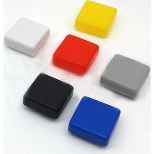100pcs 9.2*9.2mm push button cap square switch caps multi color cover for 12*12mm square switches wholesale price