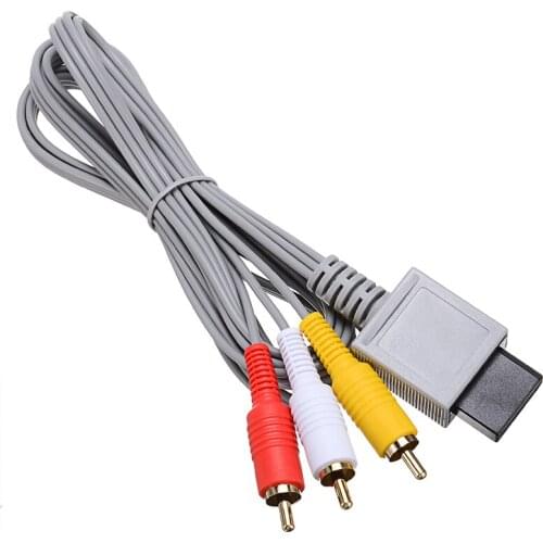 1080 P HDTV AV Audio Adapter 1.8m Cable Cord Replacement AV Cable Composite Video Audio Lead Suitable for Nintendo Wii U Console