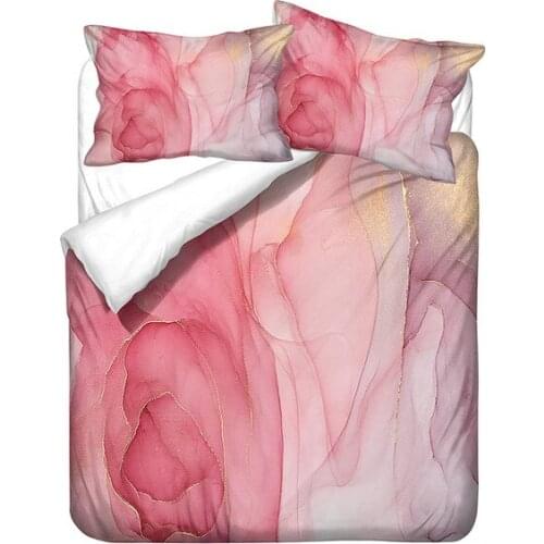 2/3 Marble Bedding Set Duvet Cover King Queen Size Bedclothes Comforter