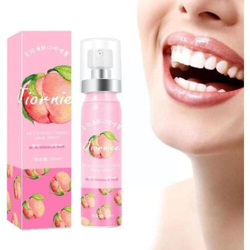 20ml Fruity Breath Refreshing Spray Long Lasting Mint Breath Portable Spray Alcohol-free Bad Peach Care Cleaning Healt Z9p0