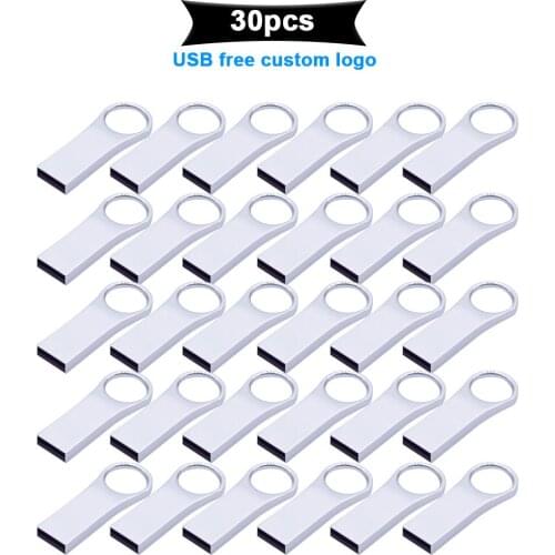 30pcs/lot USB 2.0 Flash Drive 128gb mini flash metal pen key disk Free logo pendrive stick flash memory card 32GB/8GB/4GB/16GB